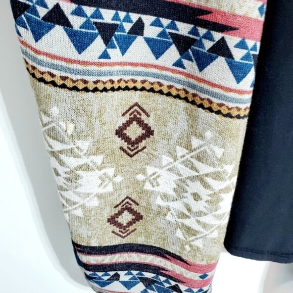 A.gain Med. Western Style Print Open Front Lightweight Polyester Blend Cardigan - Picture 7 of 10